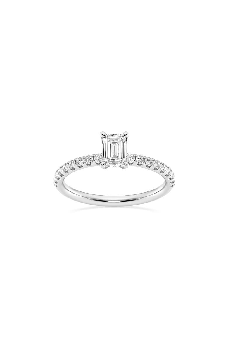 Emerald Cut Lab Created Diamond Ring - 0.85ct., Alternate, color, PLATINUM