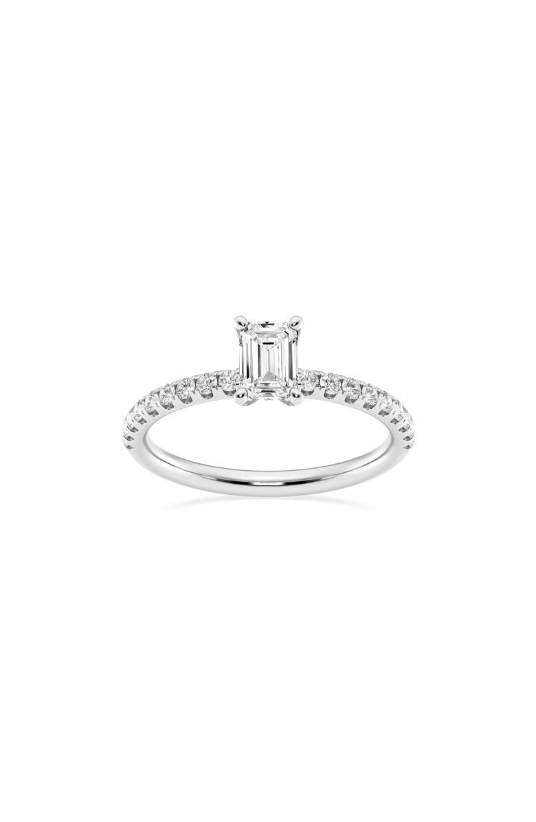 Badgley Mischka Collection Emerald Cut Lab Created Diamond Ring - 0.85ct., Alternate, color, White Gold