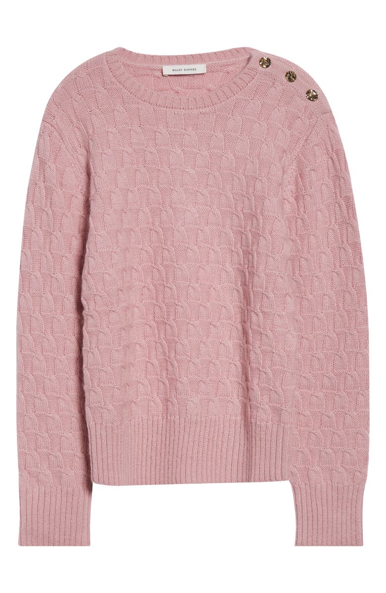 Wales Bonner The Chord Mohair & Wool Sweater, Alternate, color, Pink