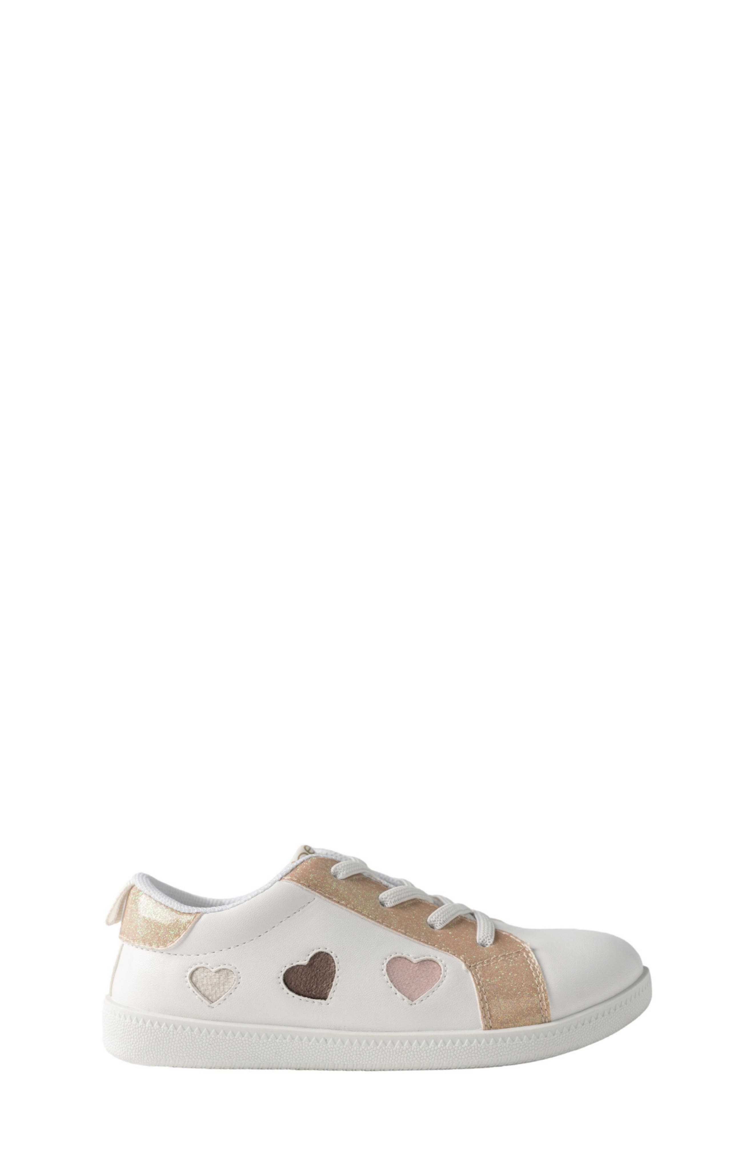 Kids' Heart Sneaker, Alternate, color, WHITE