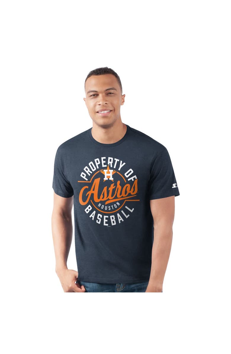 STARTER Men's Starter  Navy Houston Astros Prime Time Property Of T-Shirt, Alternate, color, Navy