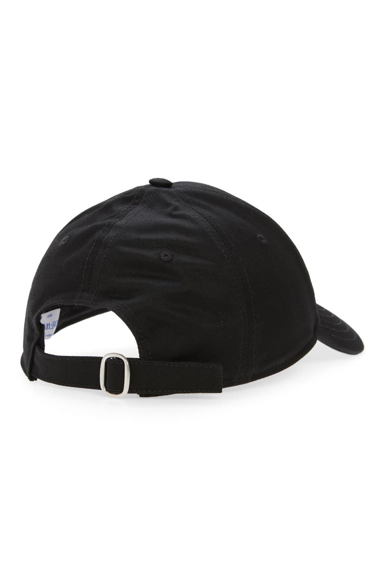No Cap Adjustable Cotton Baseball Cap, Alternate, color, BLACK - WHITE