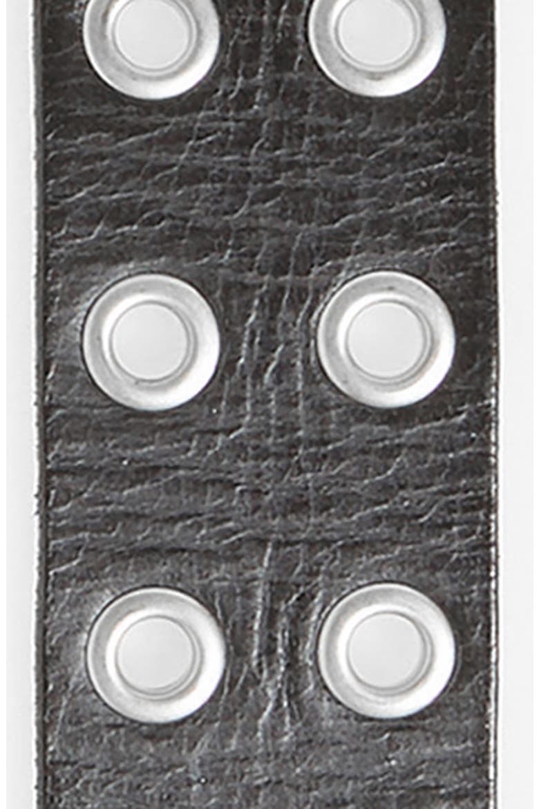 Double Prong Belt, Alternate, color, BLACK/DULL NICKEL