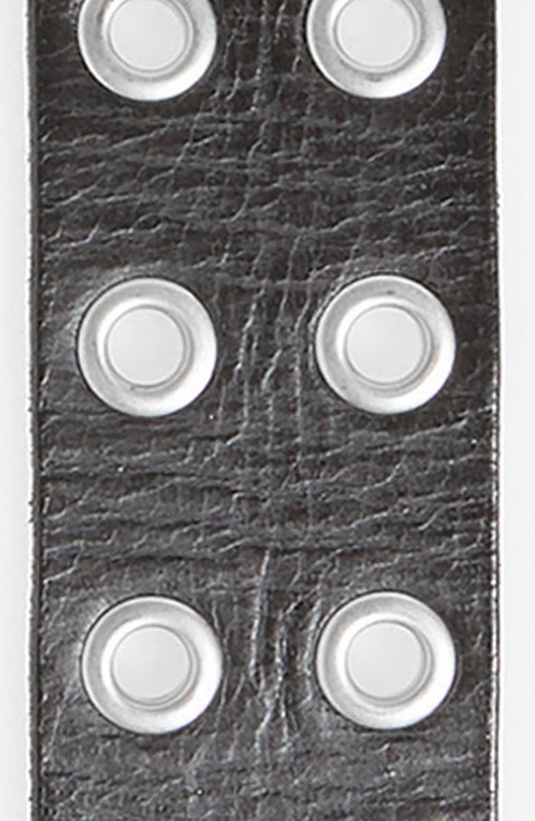 AllSaints Double Prong Belt, Alternate, color, Black/Dull Nickel