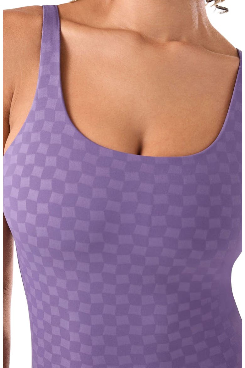 Short Bodysuit, Alternate, color, GRAPE ABSTRACT