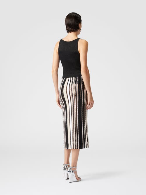 Shop Missoni Viscose Lamé Tank Top In Black