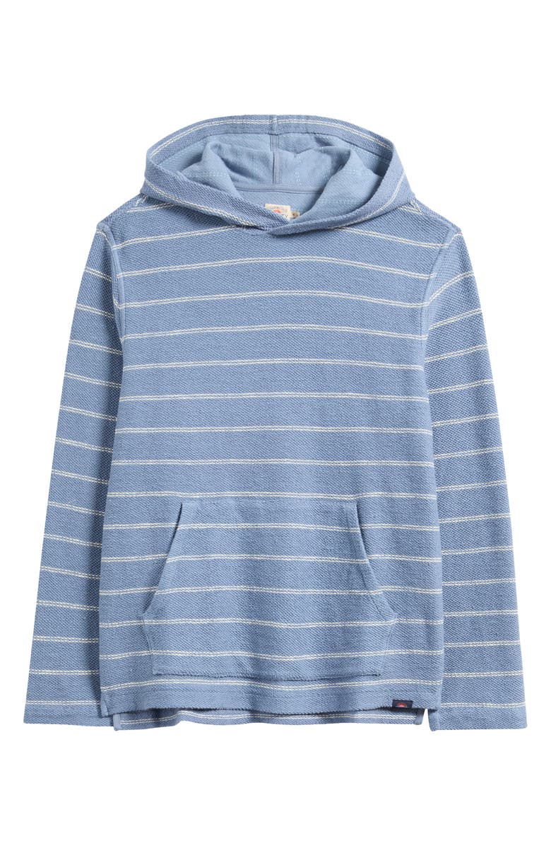 Faherty Whitewater Stripe Organic Cotton Blend Hoodie, Alternate, color, Seabrook Stripe