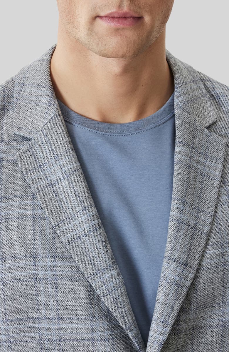 Robert Barakett Ambrose Plaid Knit Sport Coat, Alternate, color, Grey