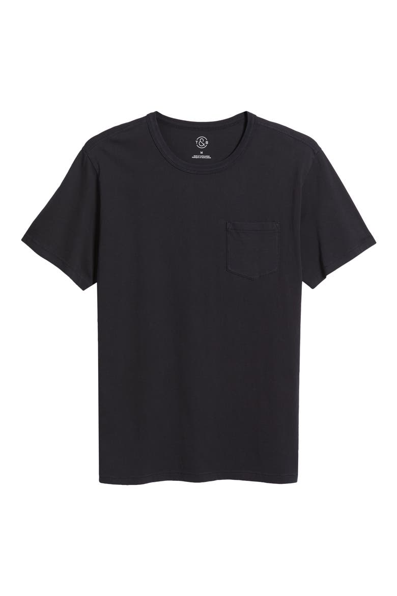 Lived in Cotton Pocket T-Shirt, Alternate, color, BLACK FADED