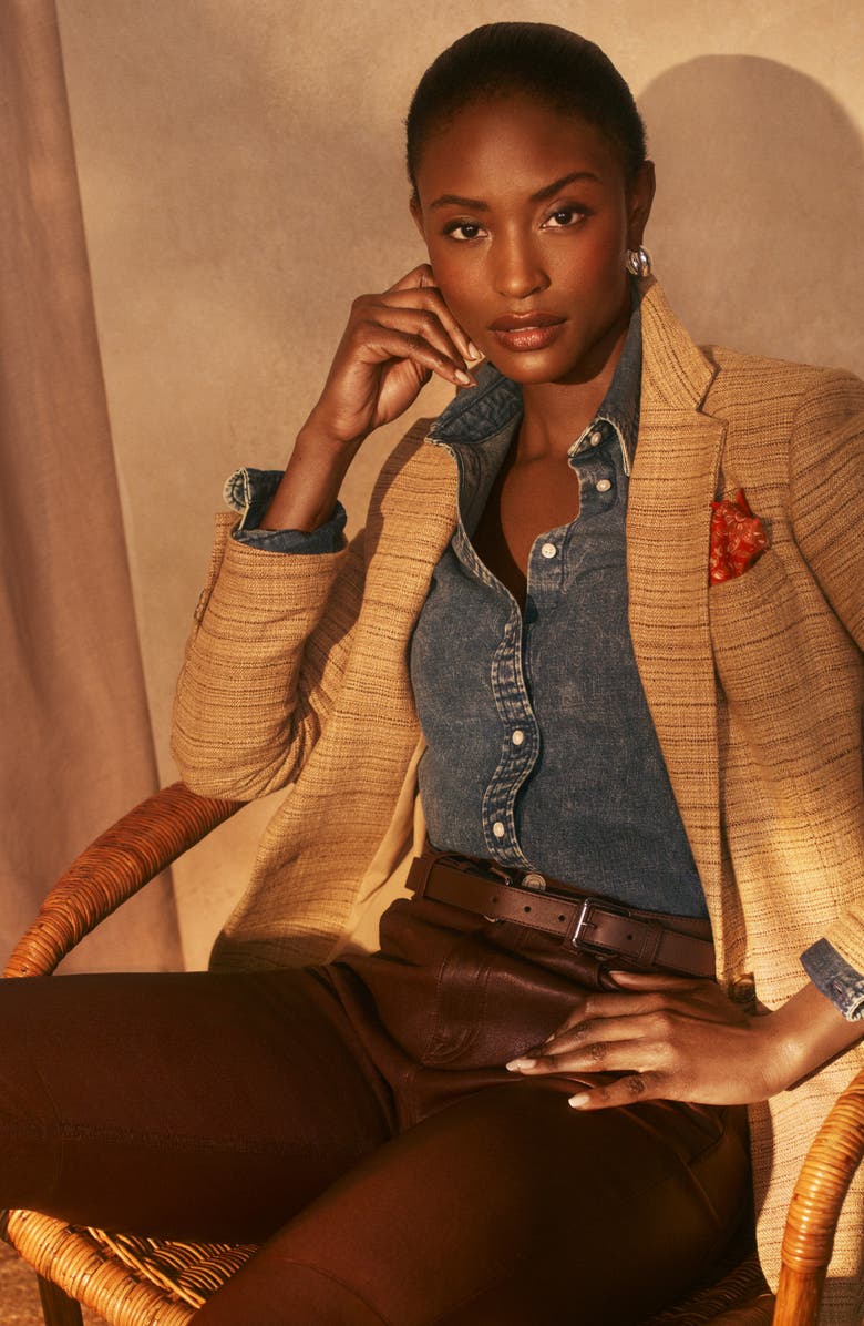 Lauren Ralph Lauren Tweed Blazer, Alternate, color, 