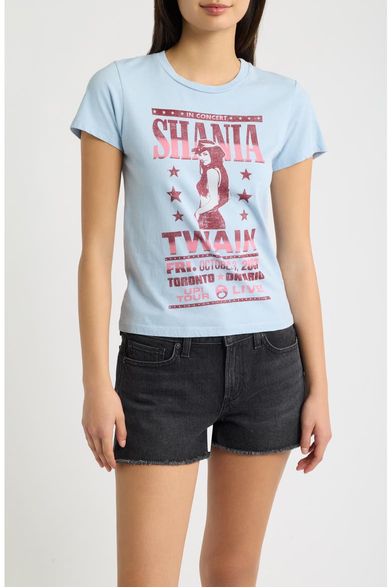 Shania Twain Poster Graphic Tee, Main, color, POWDER BLUE