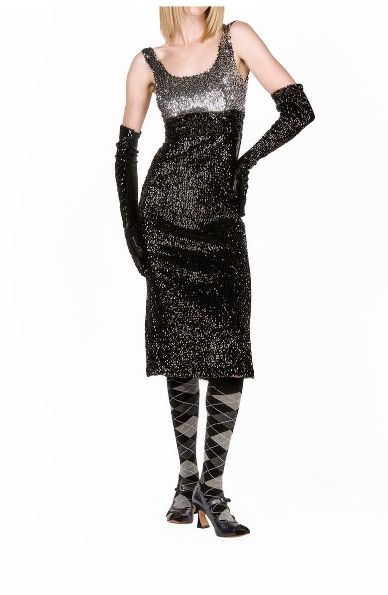 Anna Sui Bugle Bead Sequins Dress, Alternate, color,