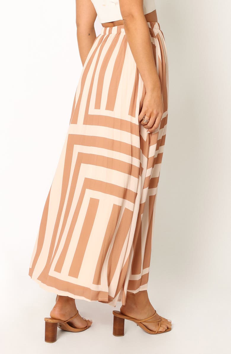 Petal & Pup Elke Pleated Maxi Skirt, Alternate, color, Tan