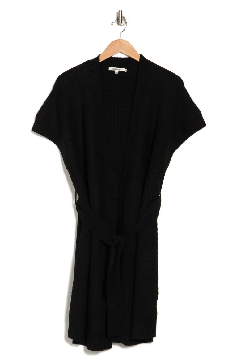 Celia Knit Sweater Vest, Alternate, color, BLACK