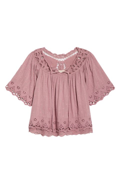 Battenburg Lace Embroidered Top