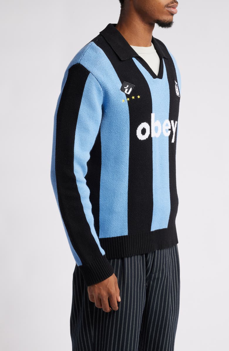 Obey Stripe Soccer Jersey Sweater, Alternate, color,