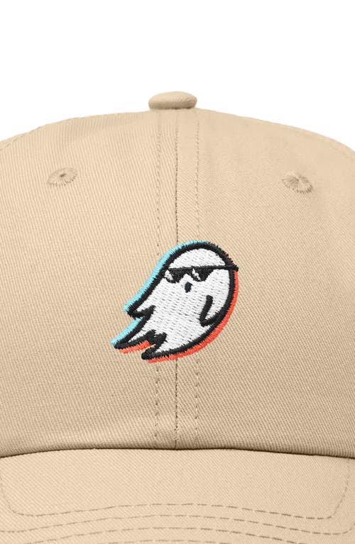 Dalix Ghost Life Embroidered Casual Cap In Khaki