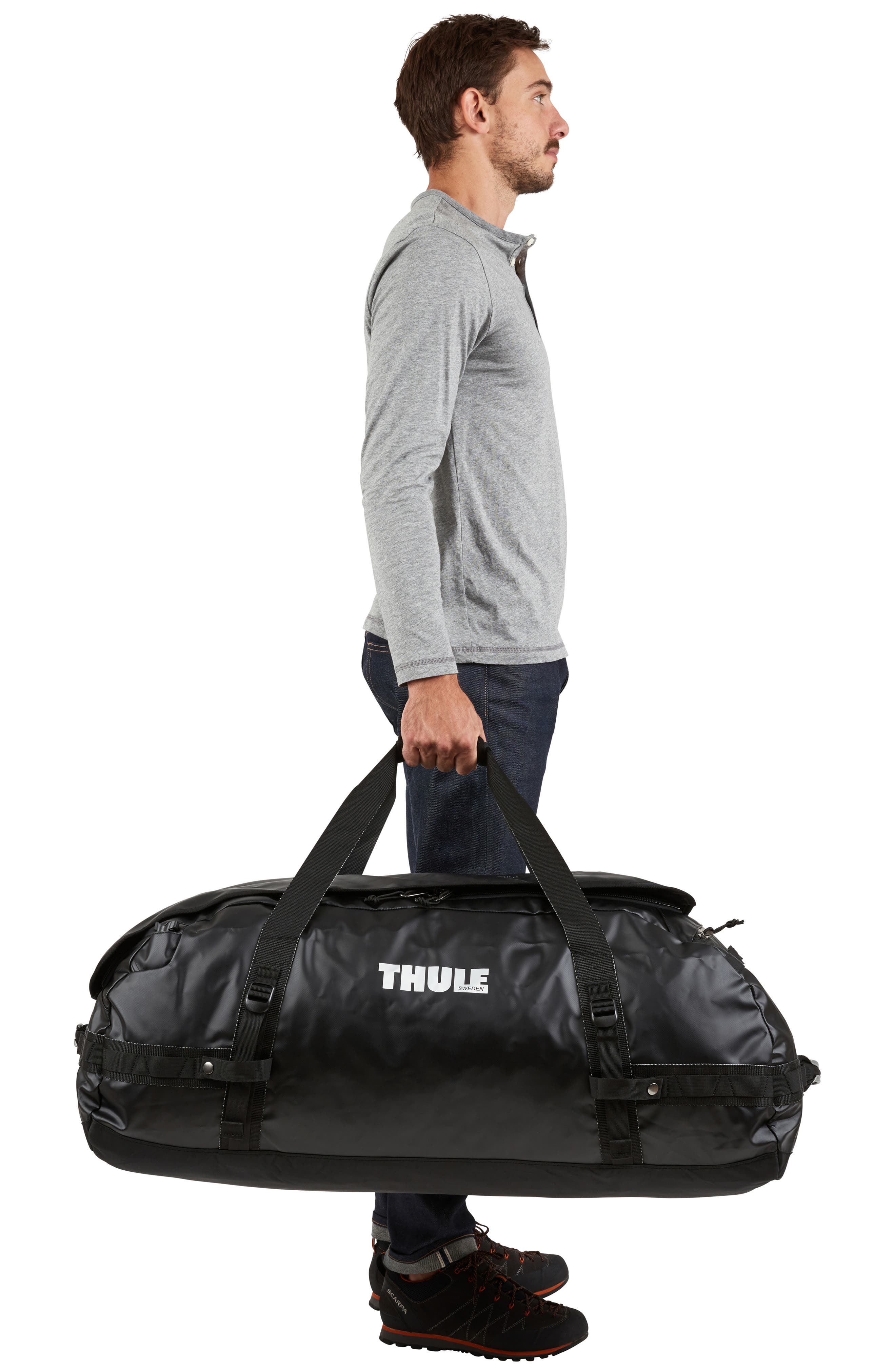 Thule Chasm 130-Liter Duffle Bag, Alternate, color, Black