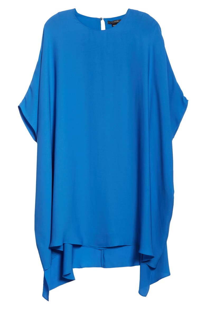 Draped Silk Georgette Dress, Alternate, color, OASIS