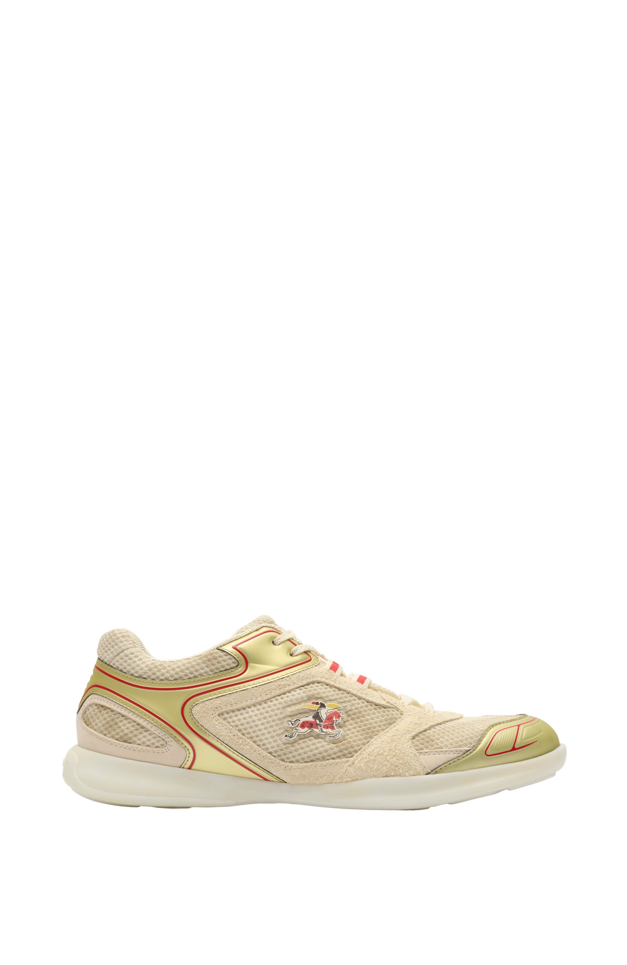 Burberry Check Matrix Sport Sneakers, Main, color, Gold/Clam Beige