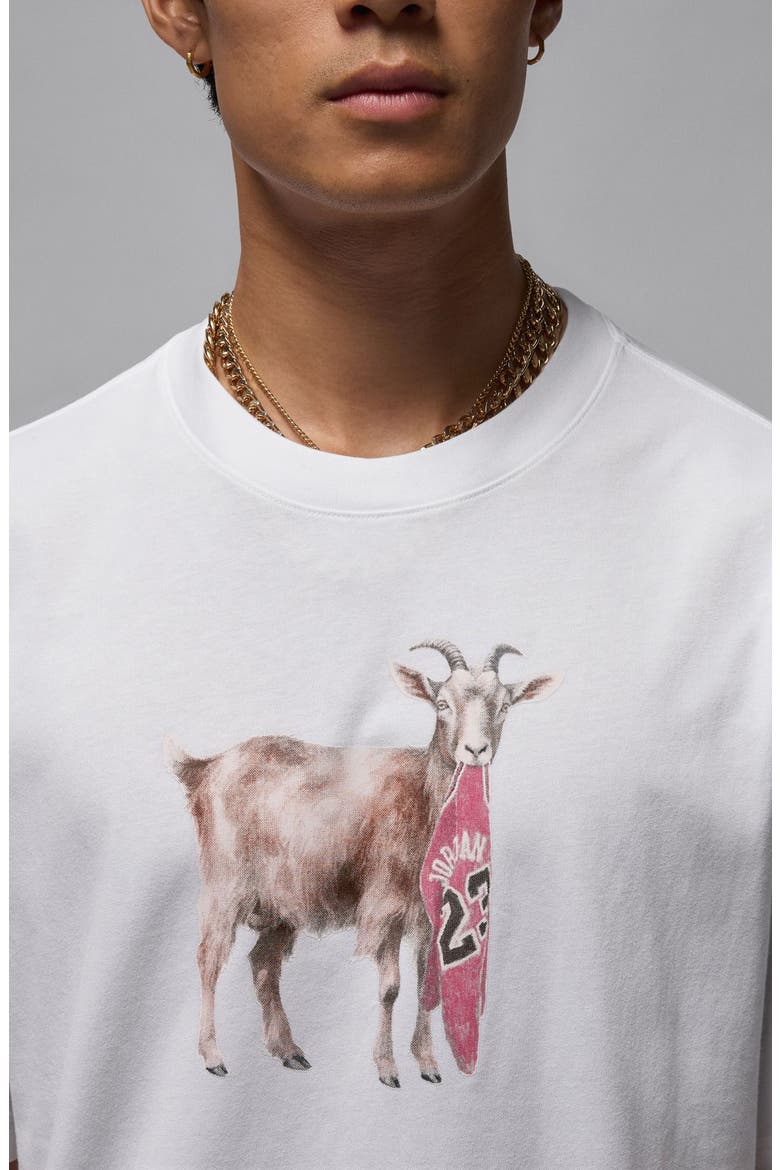 GOAT Graphic T-Shirt, Alternate, color, WHITE/ BLACK