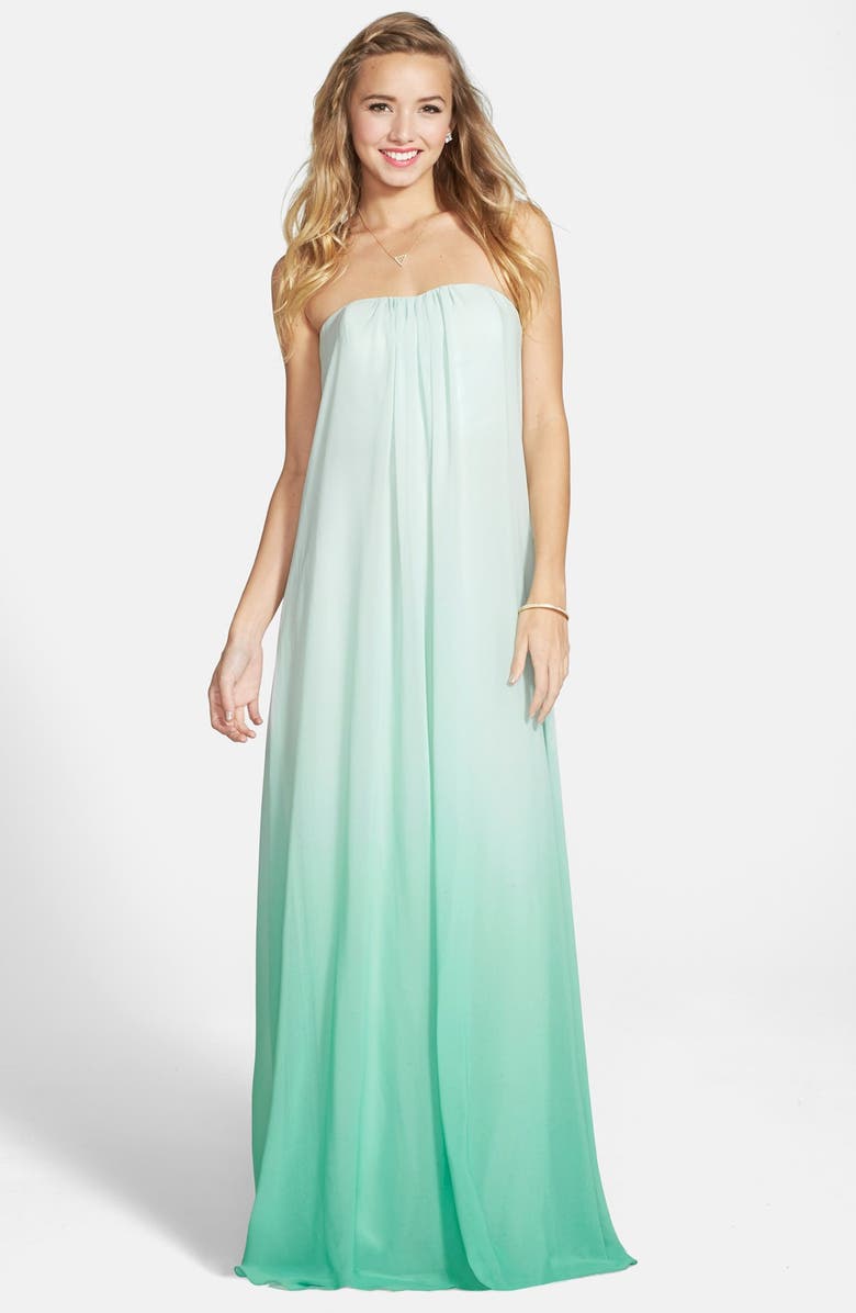 ERIN erin fetherston 'Daria' Ombré Chiffon A-Line Gown, Main, color,