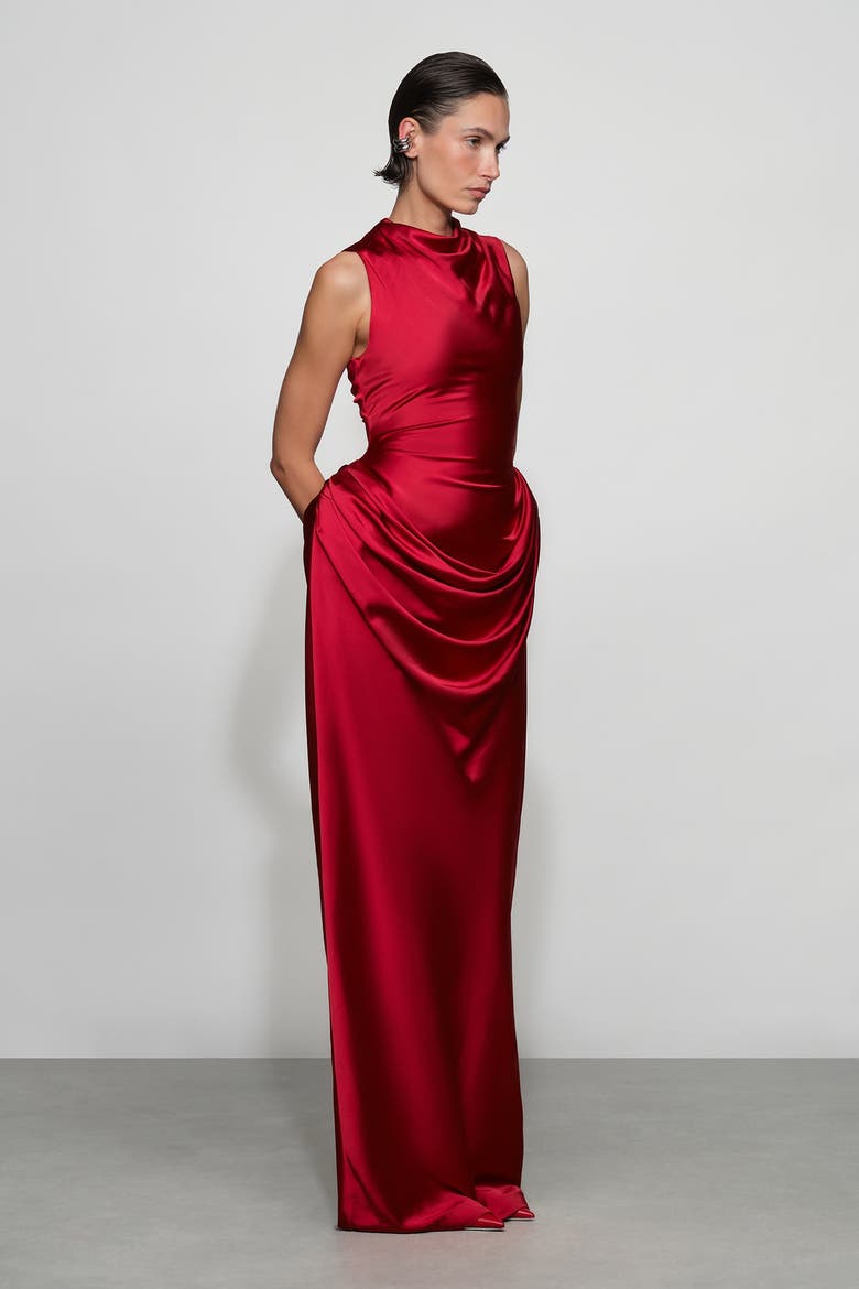 Genevieve Gown, Alternate, color, Lipstick Red