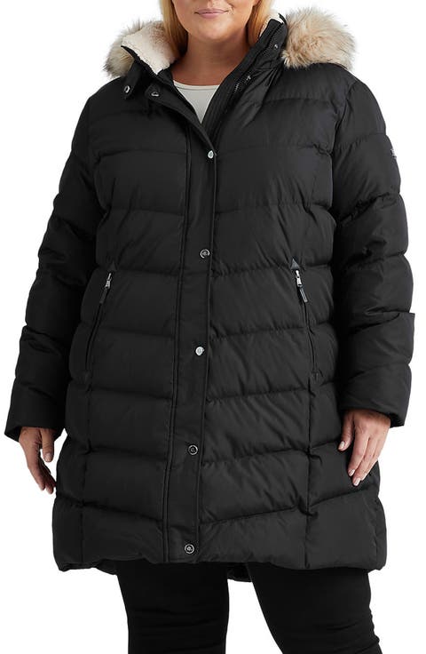 Hooded Puffer Coat (Plus)