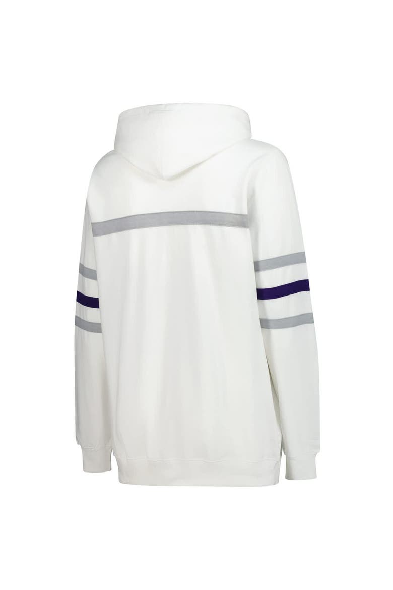 Women's Mitchell & Ness White Baltimore Ravens Plus Size Head Coach Throwback Pullover Hoodie, Alternate, color, White