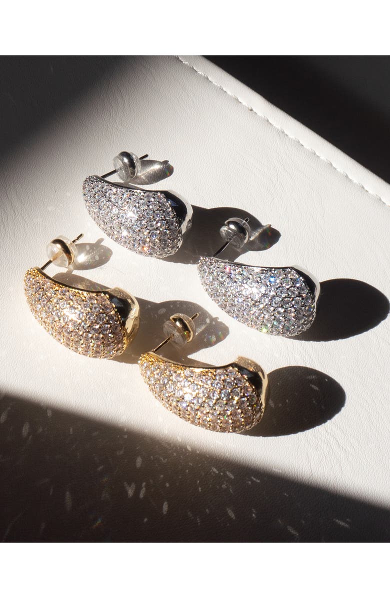 Luv AJ The Gia Pavé Cubic Zirconia Drop Earrings, Alternate, color,