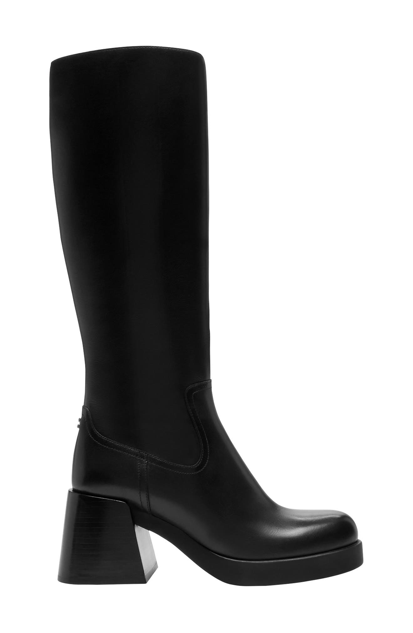 COACH Natasha Leather Knee High Platform Boot, Alternate, color, 