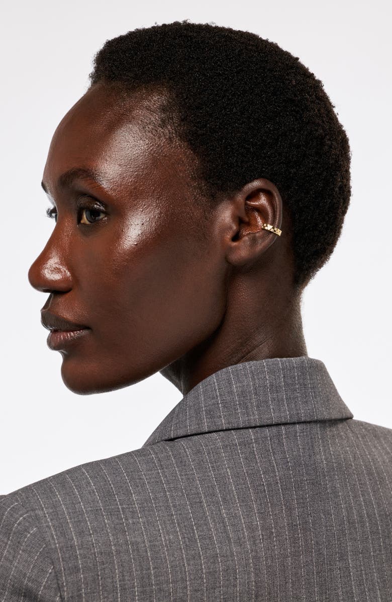 Ana Luisa Eden Cubic Zirconia Ear Cuff, Alternate, color, Gold / Clear