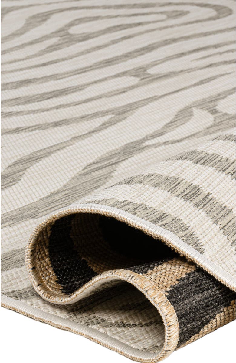 JONATHAN Y Eryx Modern Bohemian Abstract Organic Reversible Machine-Washable Indoor/Outdoor Area Rug, Alternate, color, Gray/Cream