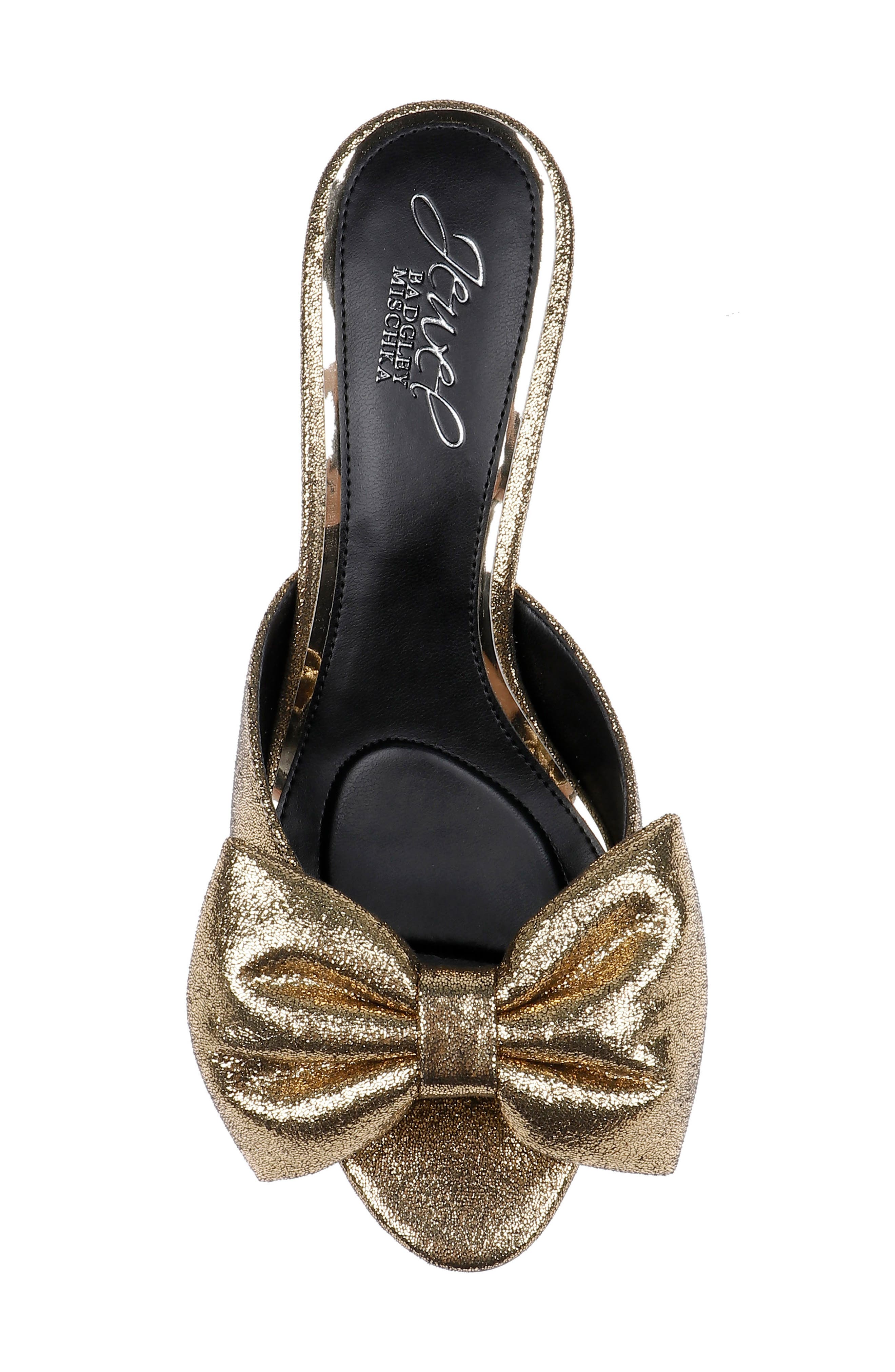 Jewel Badgley Mischka Kora Slide Sandal, Alternate, color, Gold Met