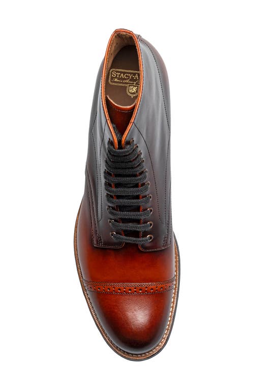 Stacy Adams Madison Cap Toe Lace Up Boot In Brown