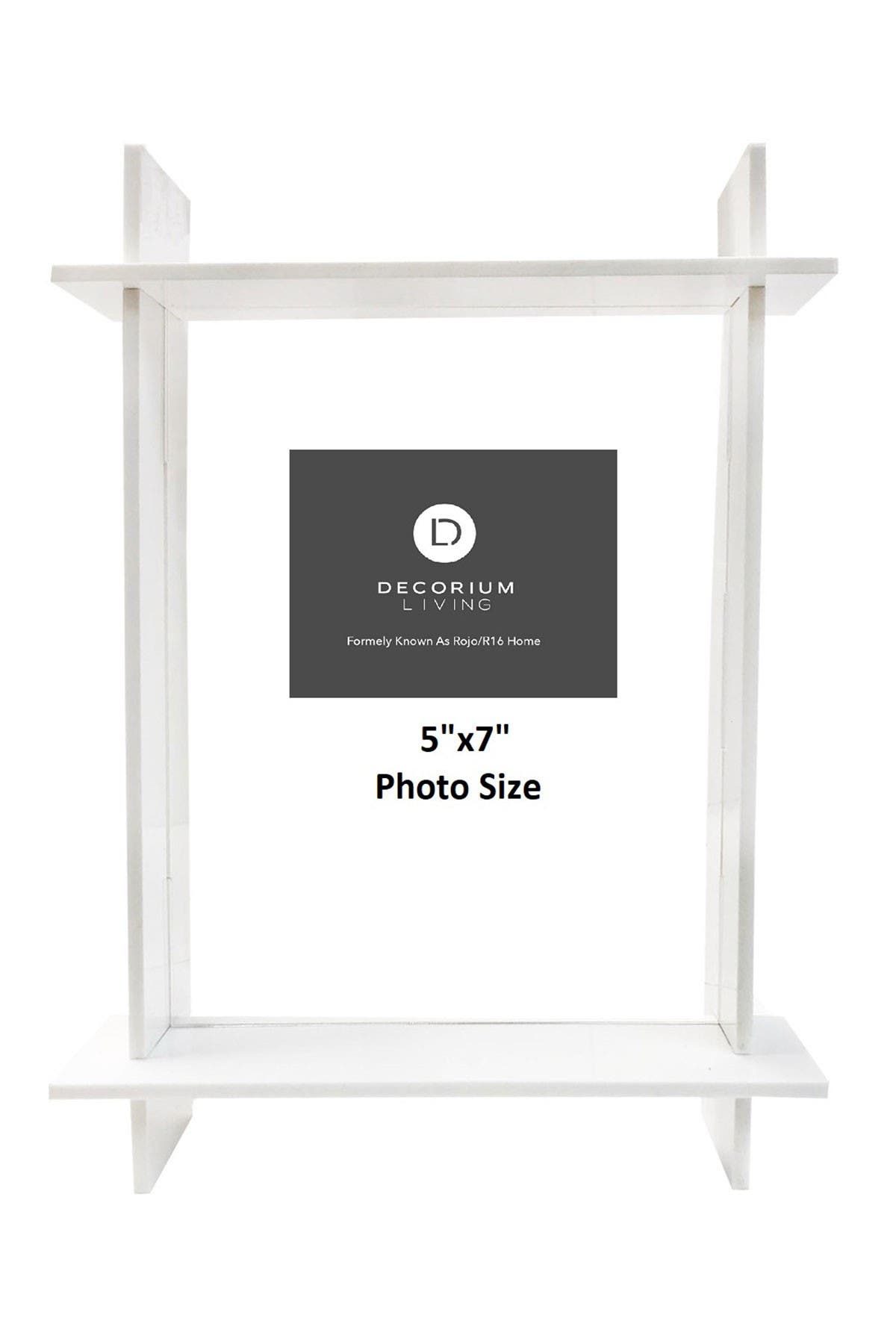 R16 HOME White Lucite 5" x 7" Frame