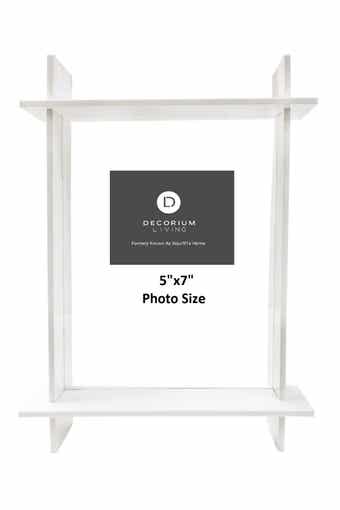R16 HOME White Lucite 5" x 7" Frame