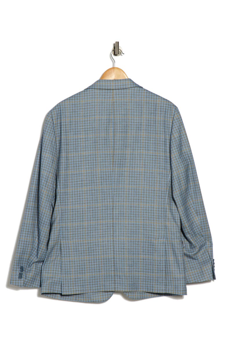Original Penguin Plaid Notch Lapel Blazer, Alternate, color, Light Blue/ Tan