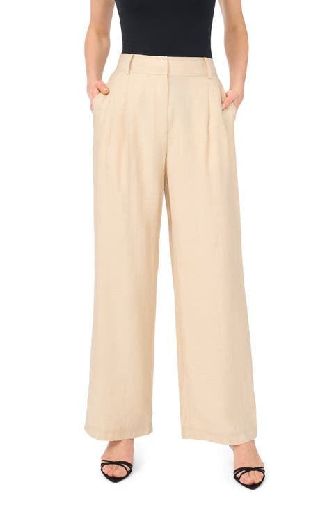 Pleated Wide Leg Pants