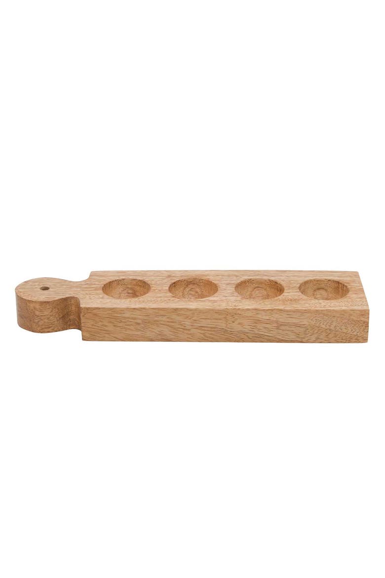Wooden 4-Section Egg Holder, Alternate, color, Brown
