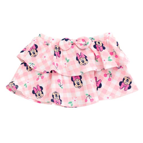 Disney Minnie Mouse Bodysuit Skirt & Headband Set In Pink