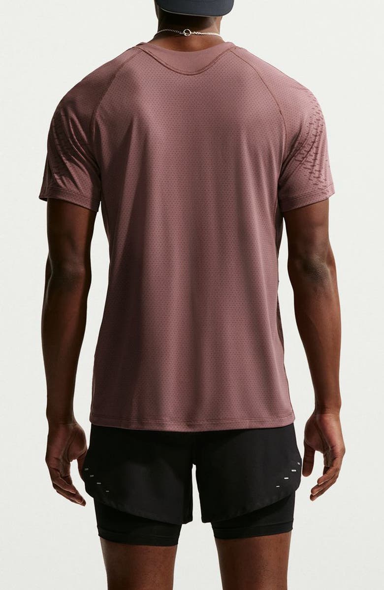 Nike Stride Dri-FIT ADV Short-Sleeve Running Top, Alternate, color, Tattoo/ Burgundy Crush