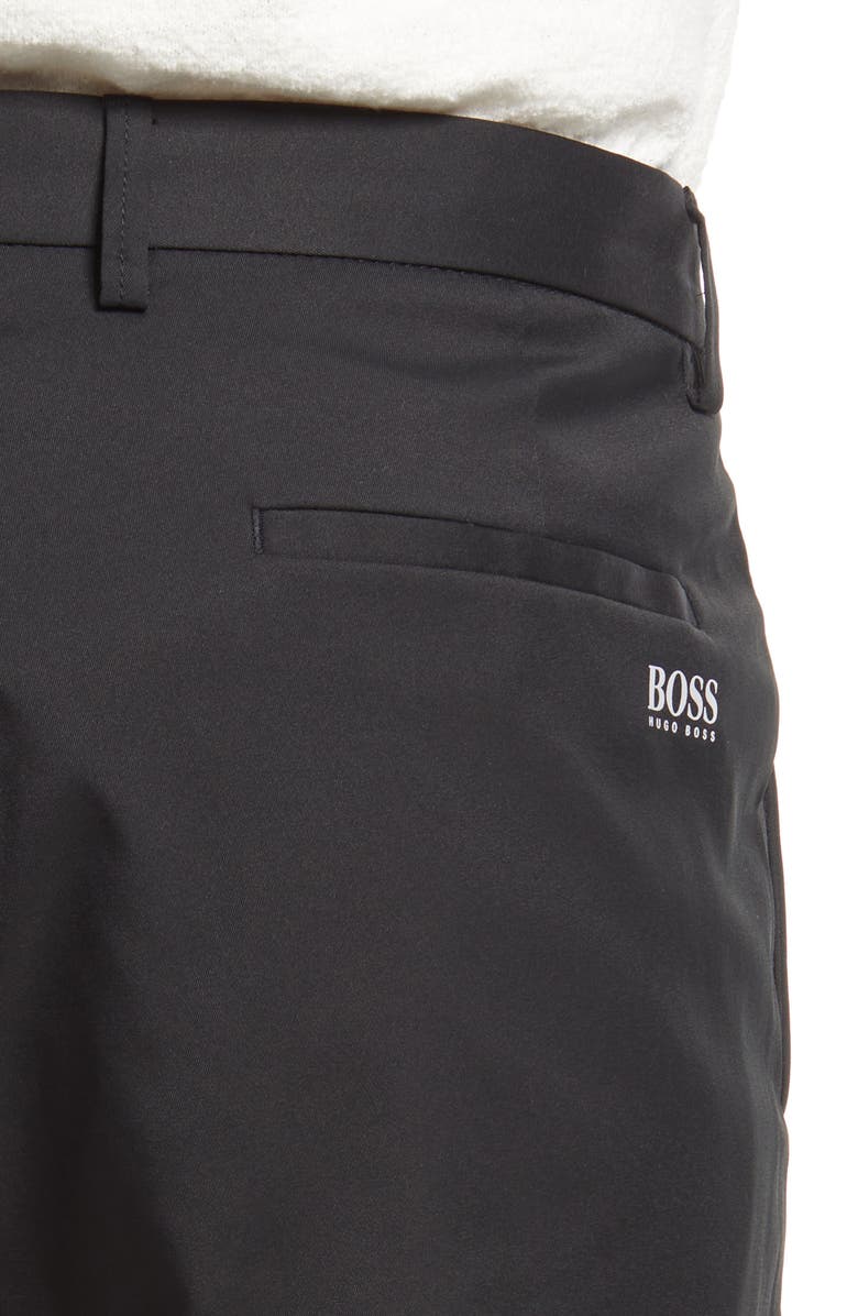 BOSS Spectre Water Repellent Slim Fit Chino Pants, Alternate, color, Black
