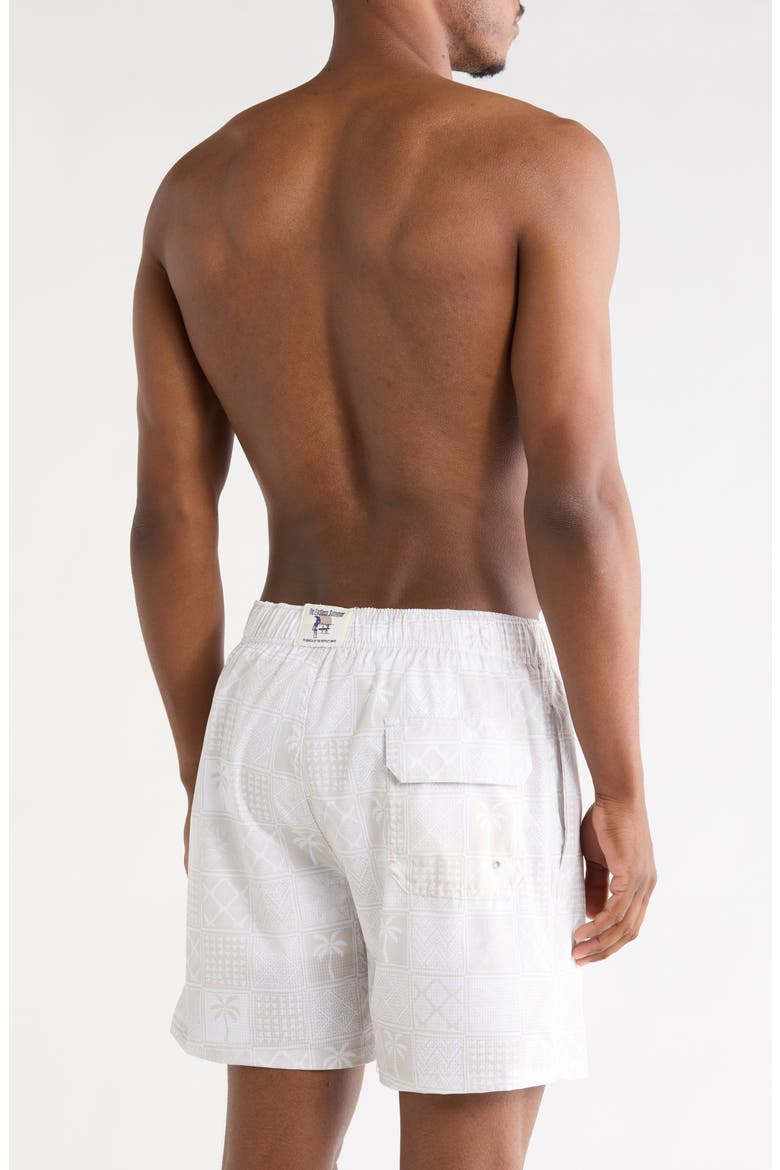 Endless Perforated Stretch Volley Swim Shorts, Alternate, color, TAN