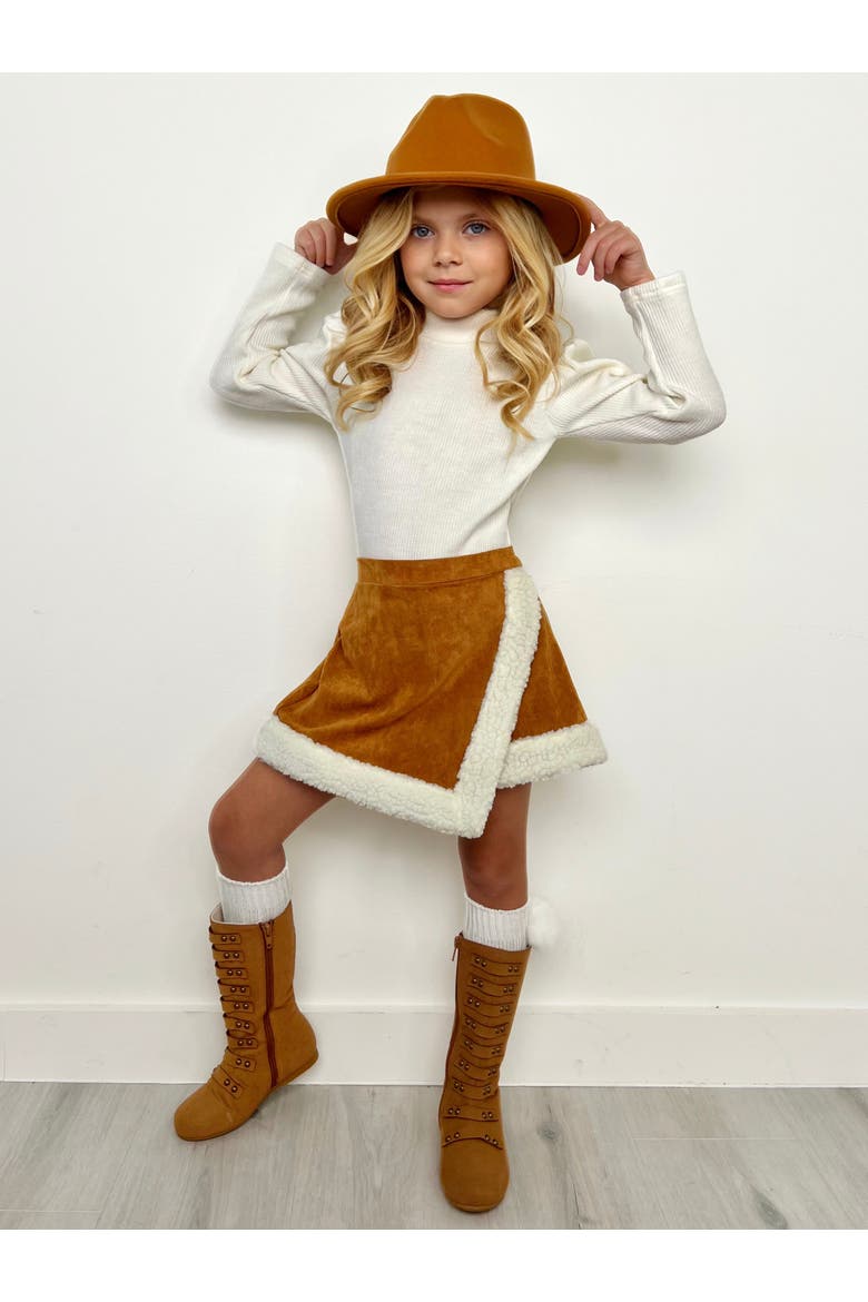 Ivory Turtleneck Top and Trimmed Skort Set(Toddler, Little Kid & Big Kid), Alternate, color, Ivory