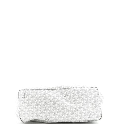 Pre-owned Goyard Goyard Saint Louis Tote Printed Coated Canvas Pm In White