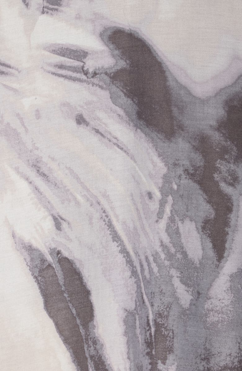 Vince Camuto Ink Wave Wrap Scarf, Alternate, color, Neutral