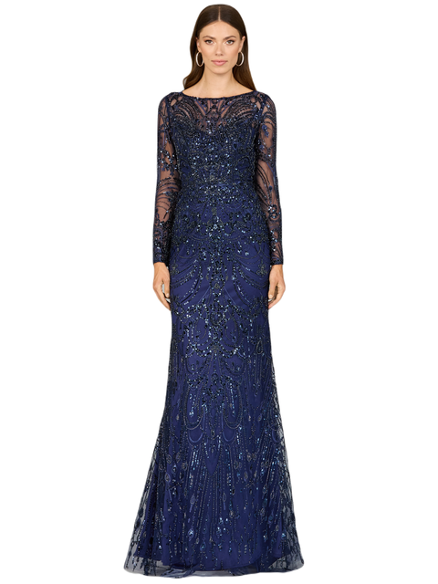 Long Sleeve Lace Gown