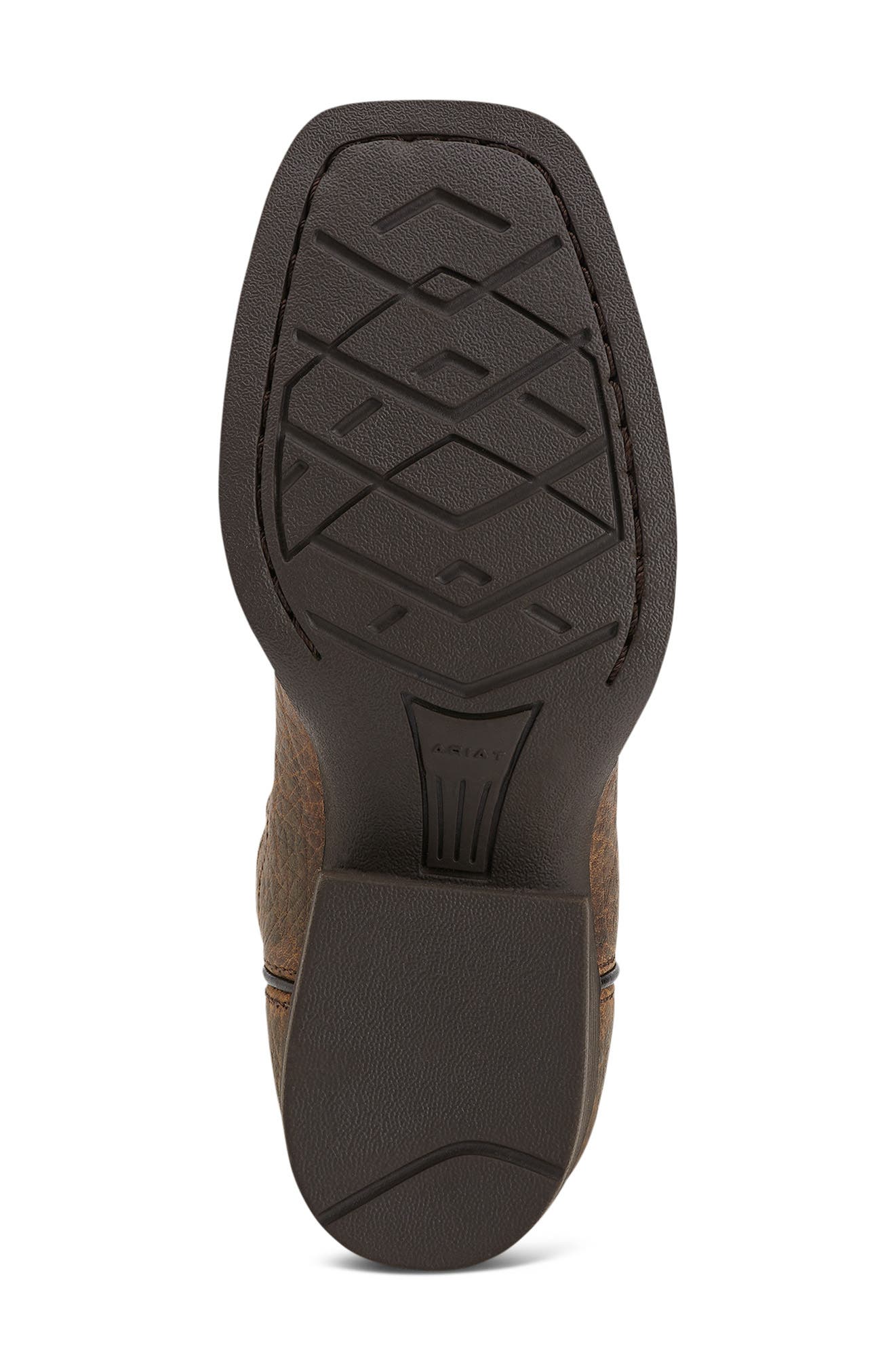 Ariat Kids' Tombstone Wide Square Toe Western Boot, Alternate, color, Brown