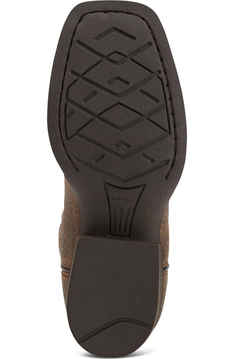 Ariat Kids' Tombstone Wide Square Toe Western Boot, Alternate, color, Brown